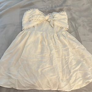 White Strapless Mini Dress